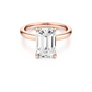 Solitaire Emerald Cut Diamond Hidden Halo Engagement ring - 3.00 Ct