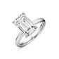 Solitaire Emerald Cut Diamond Hidden Halo Engagement ring - 3.00 Ct