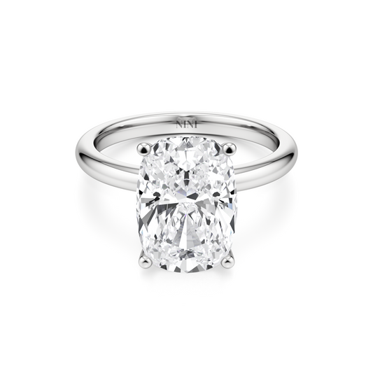 Solitaire Cushion Cut Diamond Engagement ring - 4.00 Ct