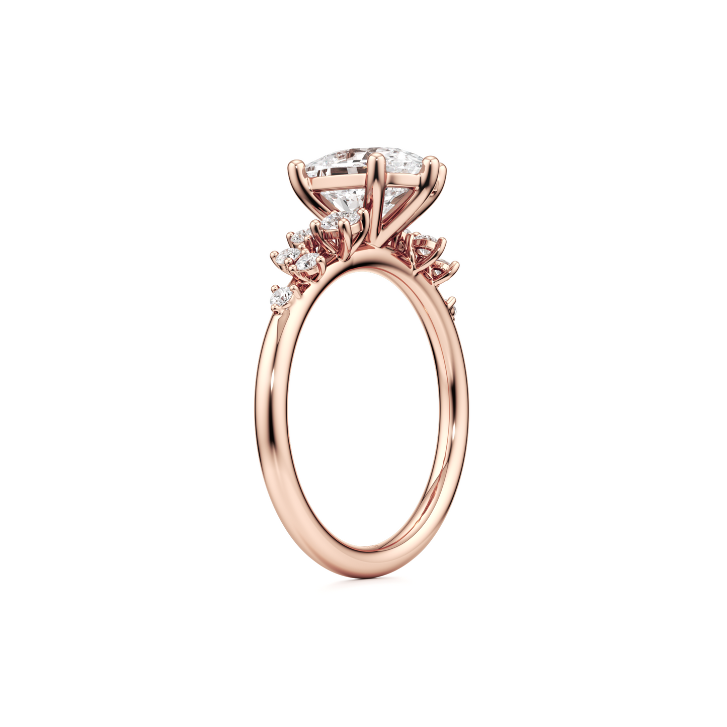 טבעת אירוסין זיקוקים קושן - 2.00 קראט 