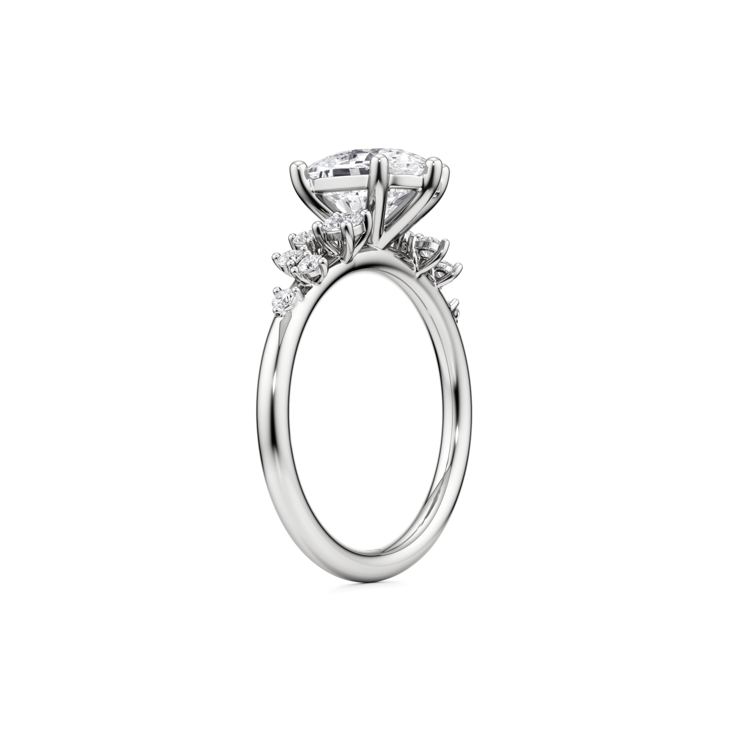 טבעת אירוסין זיקוקים קושן - 2.00 קראט 