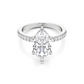 Pave Engagement Ring - 2.00 Ct Marquise