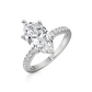 Pave Engagement Ring - 2.00 Ct Marquise