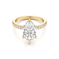 Pave Engagement Ring - 2.00 Ct Marquise