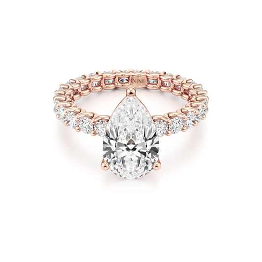 Eternity Engagement Ring - 2.00 Ct Pear Shape