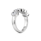 Five Oval Cut Diamonds Bezel Ring