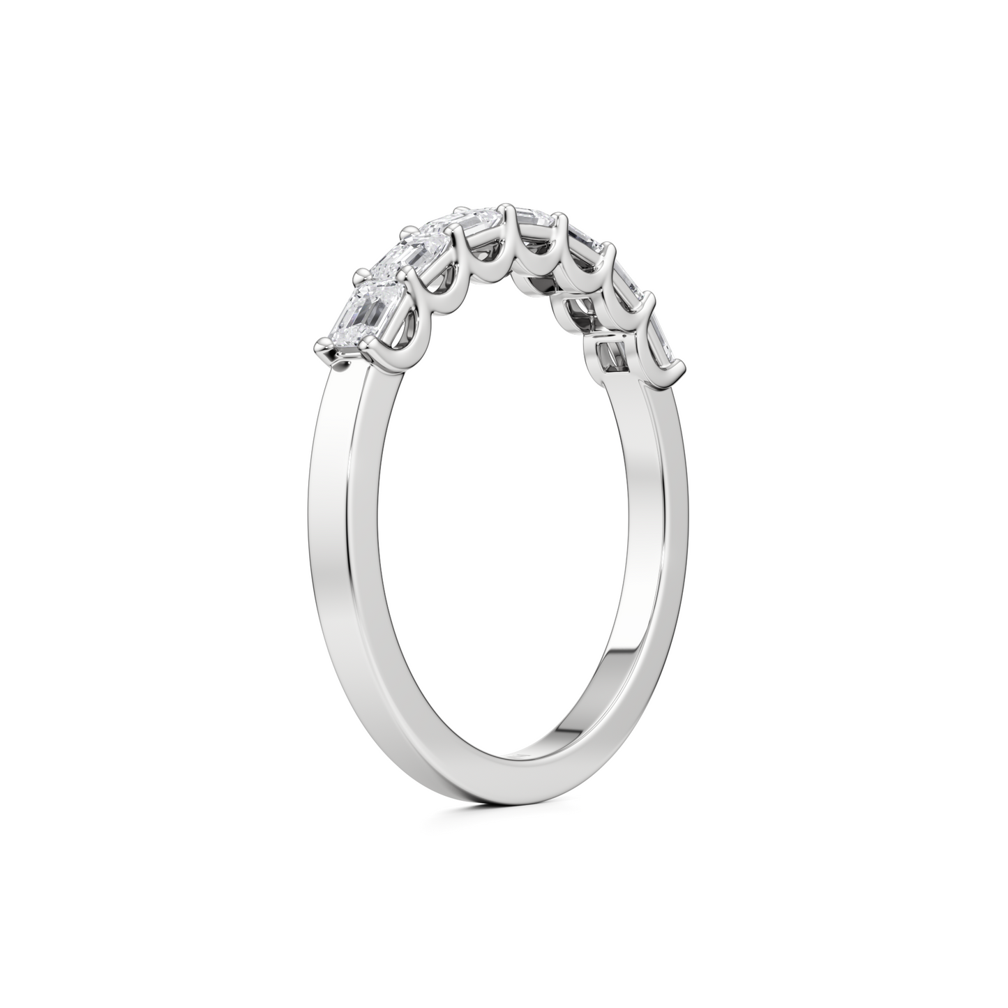 טבעת שורה East West אמרלד קאט