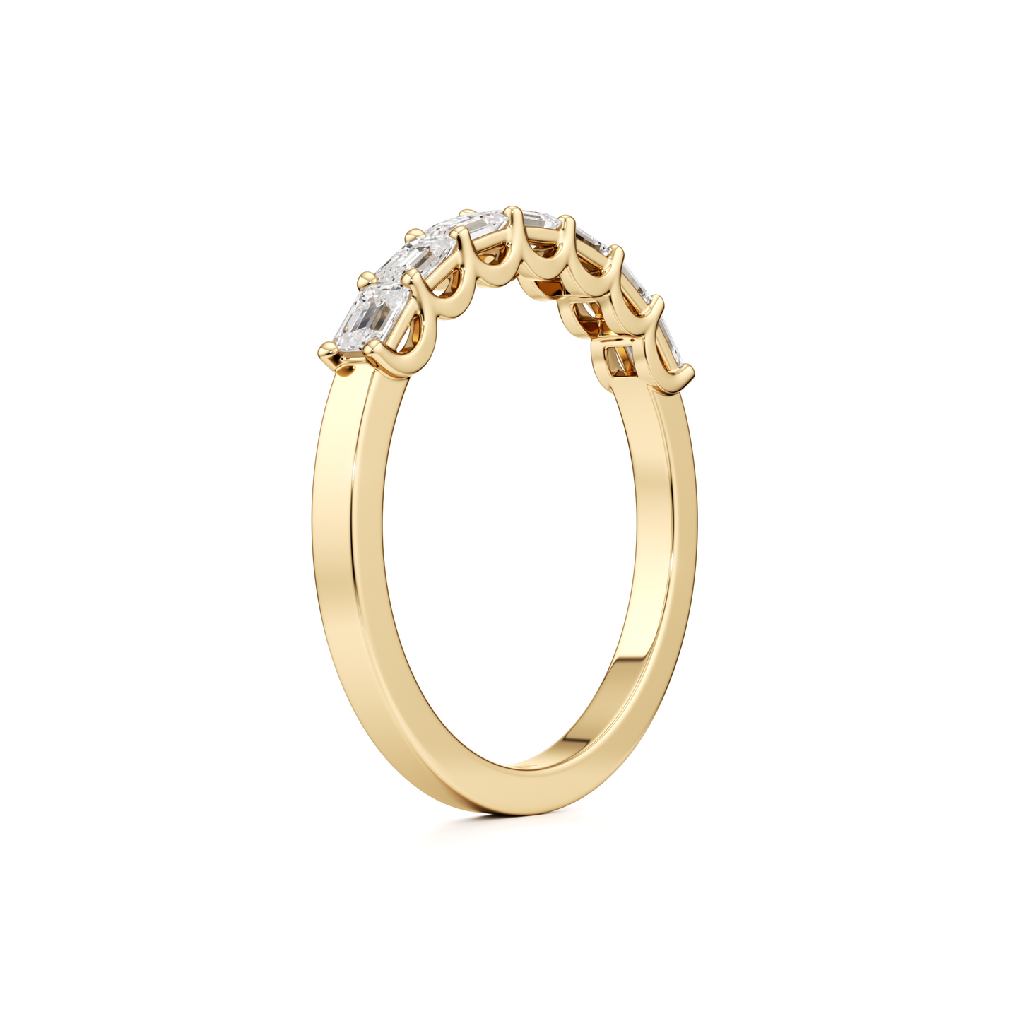 טבעת שורה East West אמרלד קאט