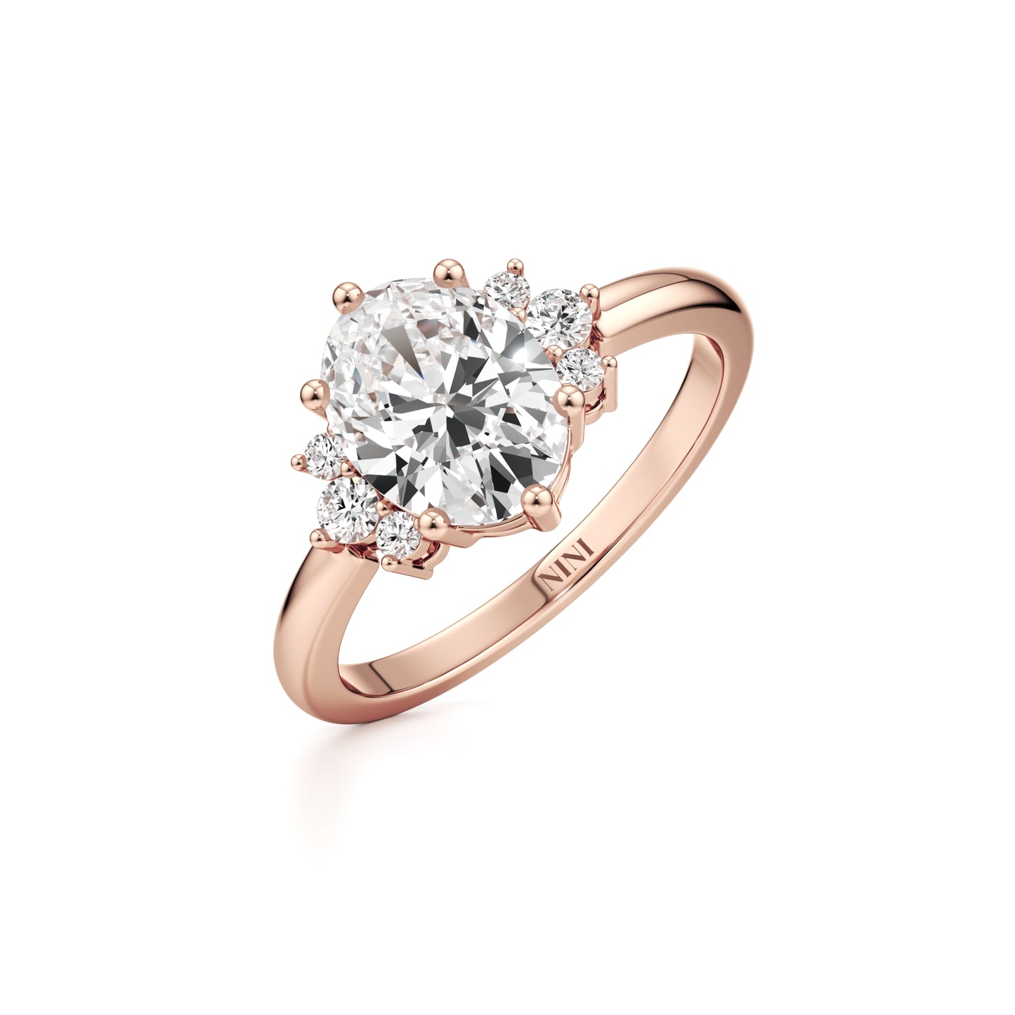 Luna Oval Engagement ring - 1.50 Ct