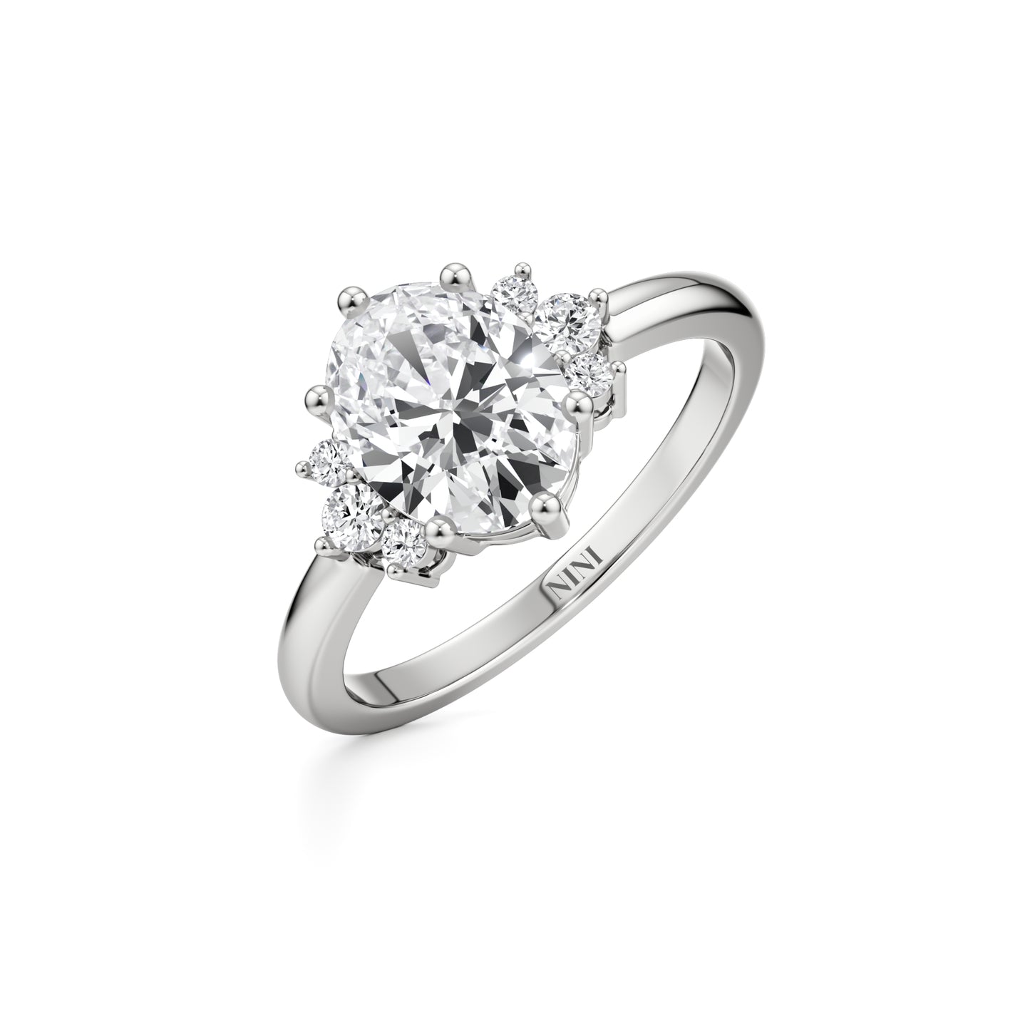 Luna Oval Engagement ring - 1.50 Ct