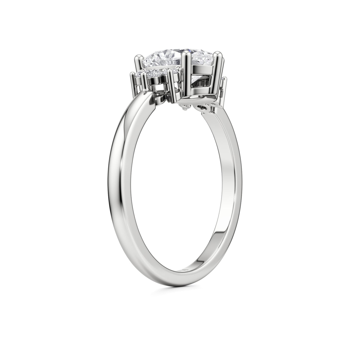 Luna Oval Engagement ring - 1.50 Ct