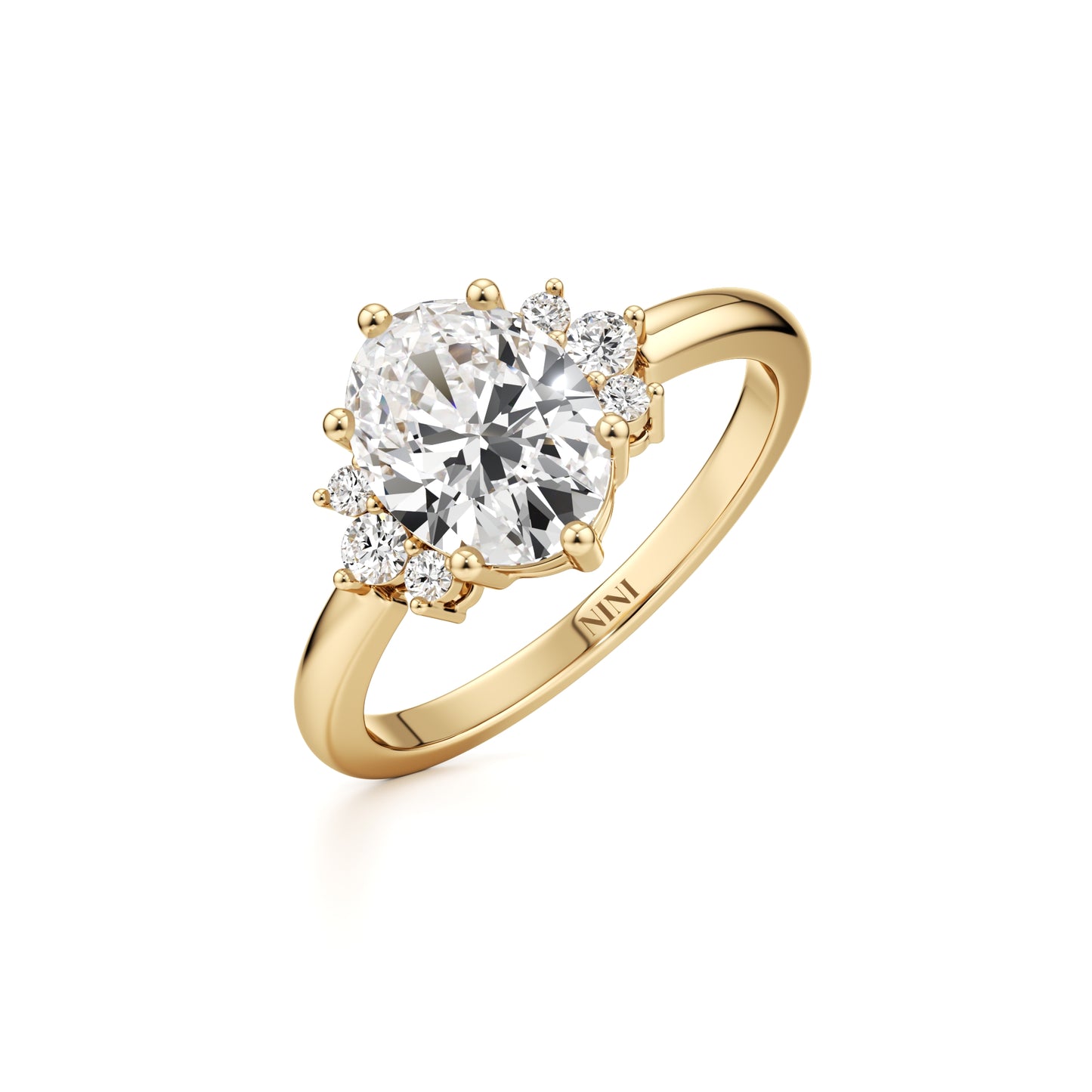 Luna Oval Engagement ring - 1.50 Ct