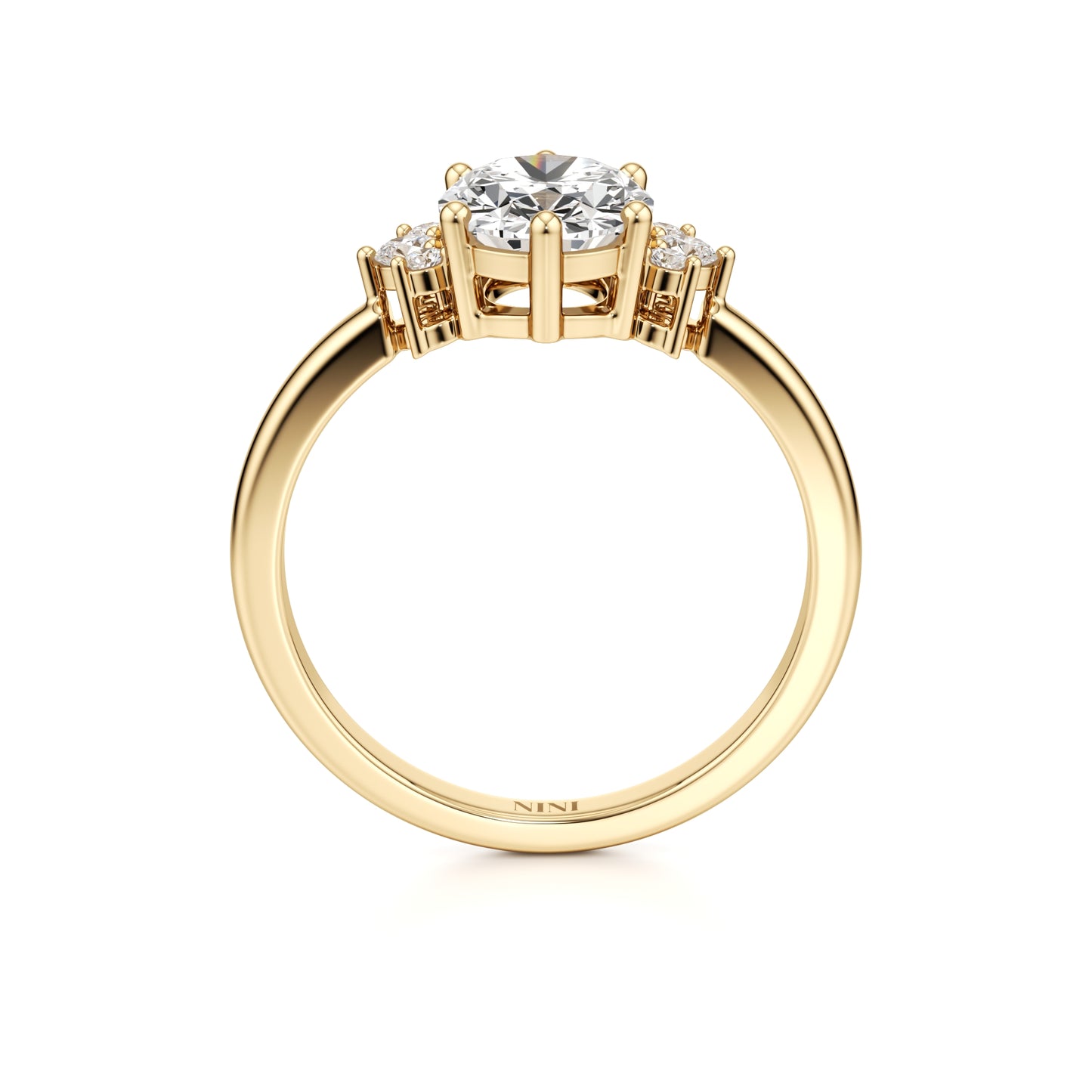 Luna Oval Engagement ring - 1.50 Ct