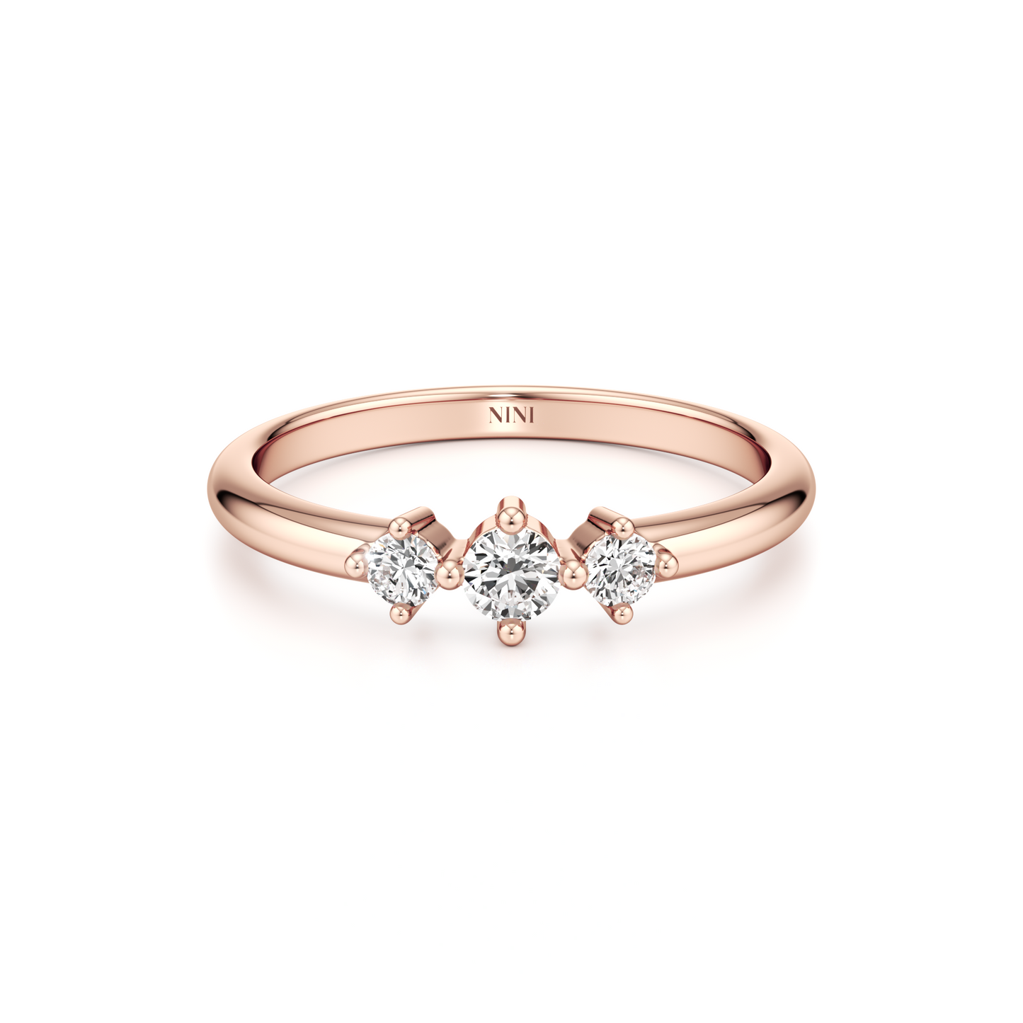 3 Diamonds Shiny Ring