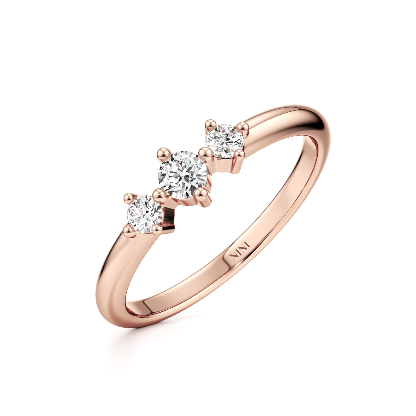 3 Diamonds Shiny Ring