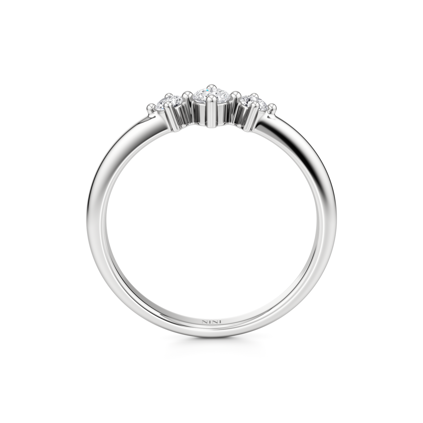 3 Diamonds Shiny Ring