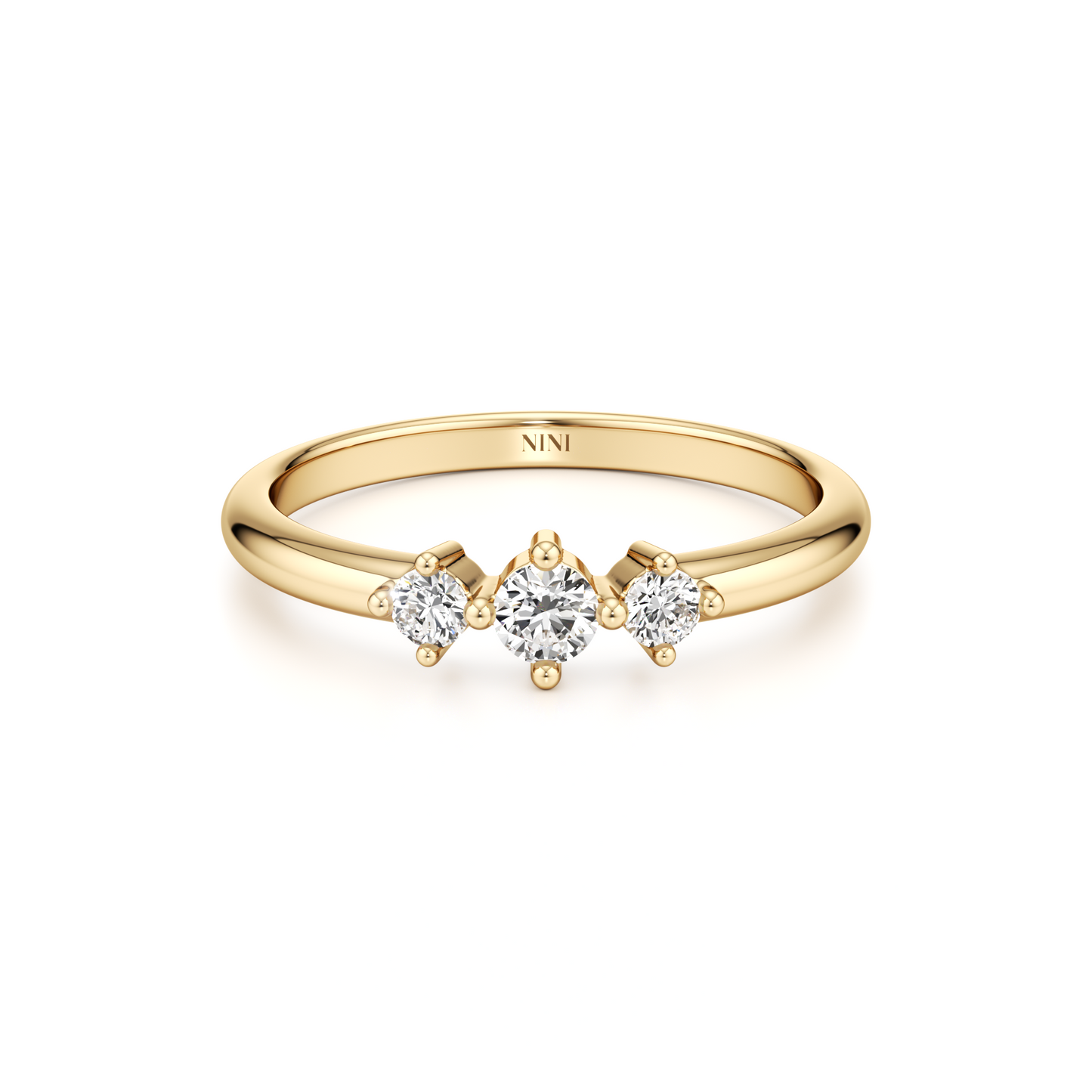 3 Diamonds Shiny Ring