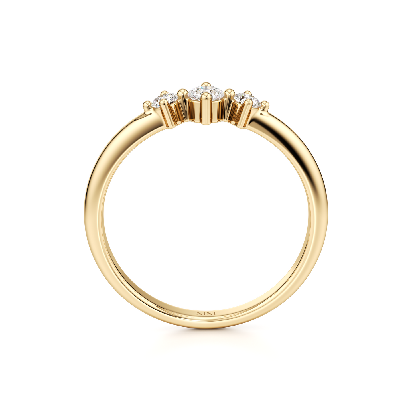 3 Diamonds Shiny Ring