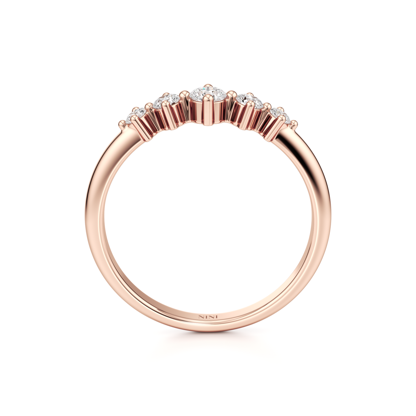 5 Diamonds Shiny Ring