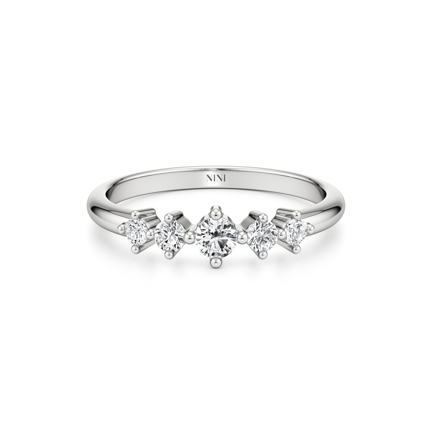 5 Diamonds Shiny Ring