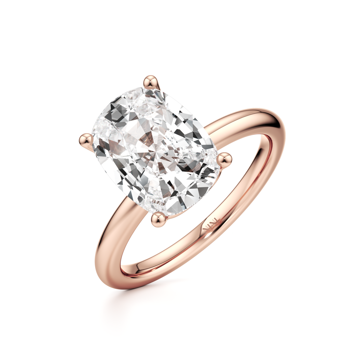 Solitaire Cushion Cut Diamond Engagement ring - 2.50 Ct