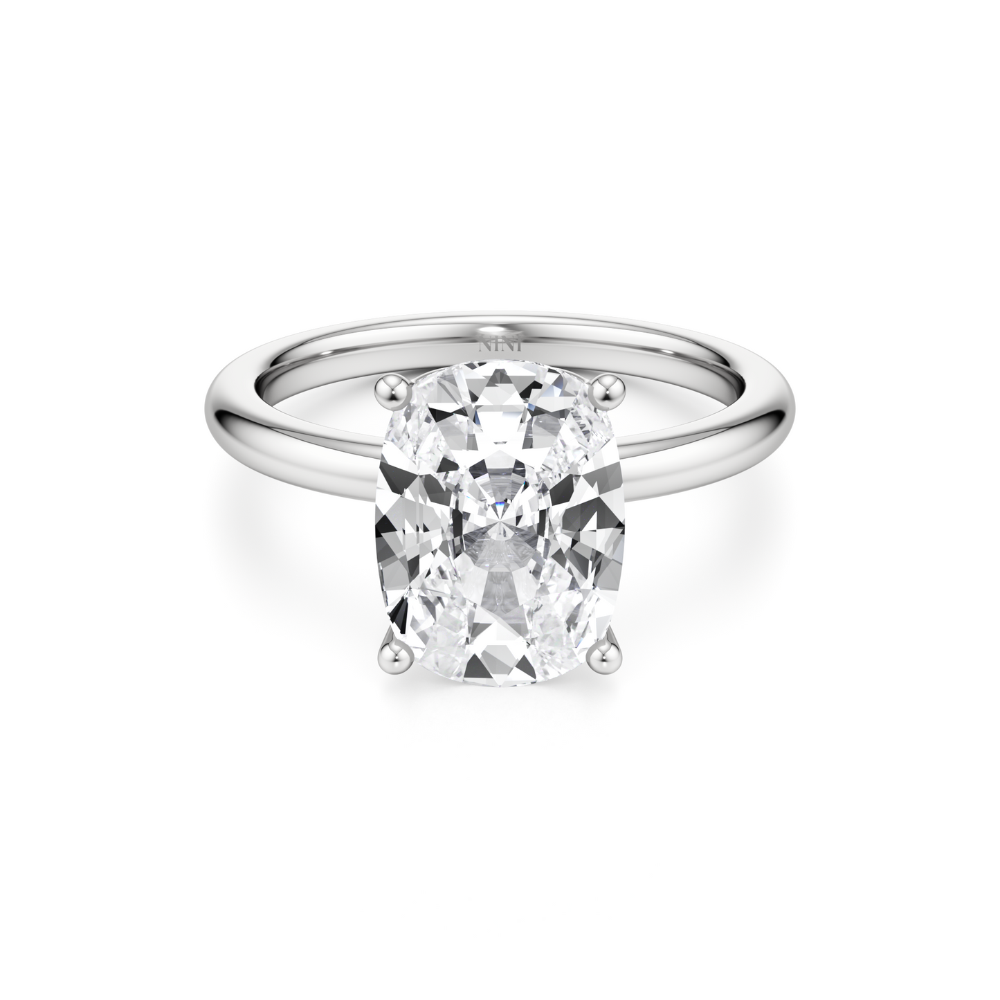 Solitaire Cushion Cut Diamond Engagement ring - 2.50 Ct