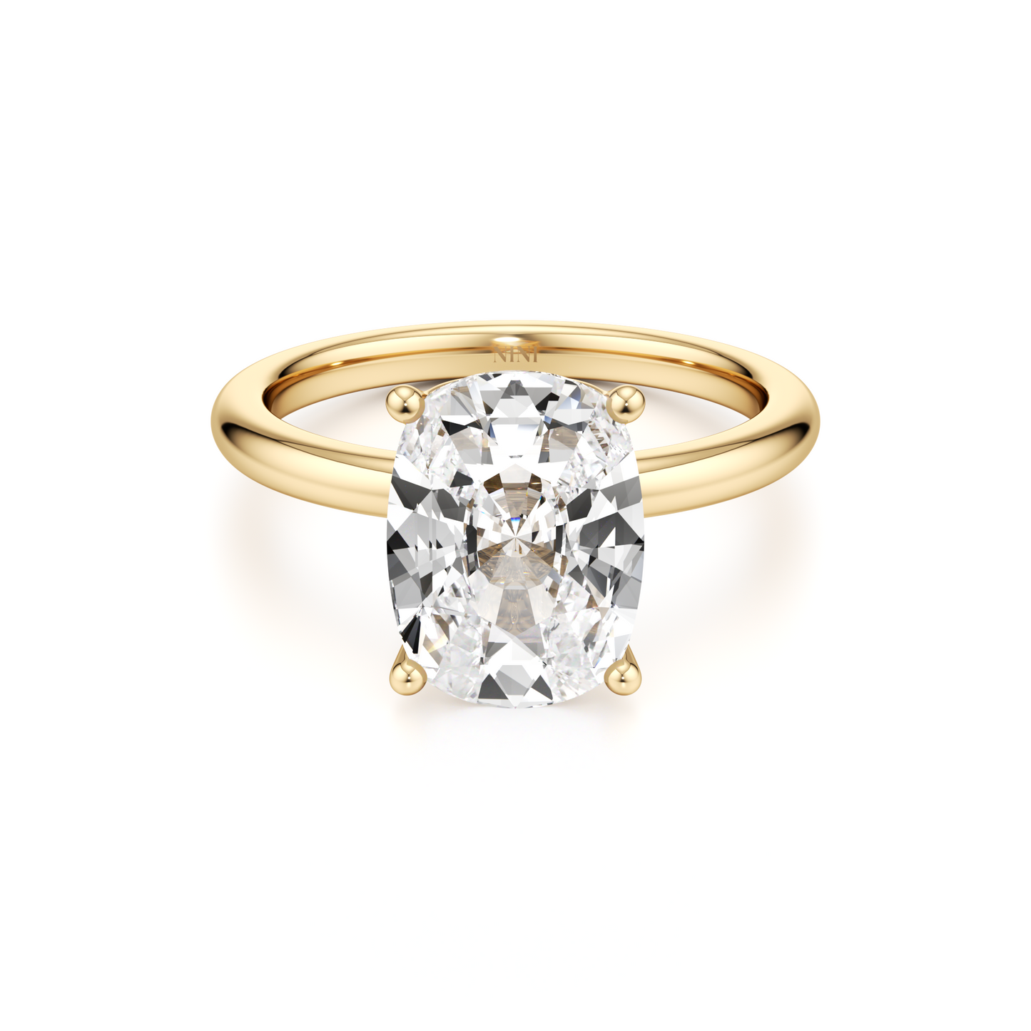 Solitaire Cushion Cut Diamond Engagement ring - 2.50 Ct