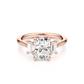 Trilogy Baguettes Cushion Engagement Ring - 2.00 Ct