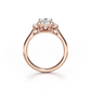Trilogy Baguettes Cushion Engagement Ring - 2.00 Ct