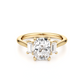Trilogy Baguettes Cushion Engagement Ring - 2.00 Ct
