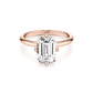Compass Solitaire Emerald Cut Diamond Engagement ring - 2.00 Ct