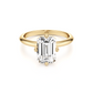 Compass Solitaire Emerald Cut Diamond Engagement ring - 2.00 Ct