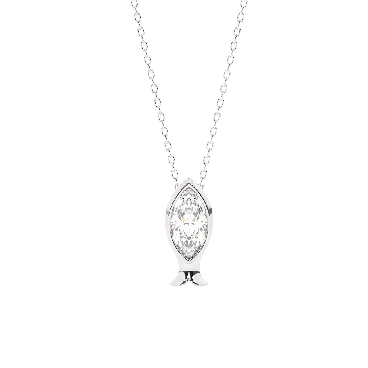 Fish Diamond Necklace