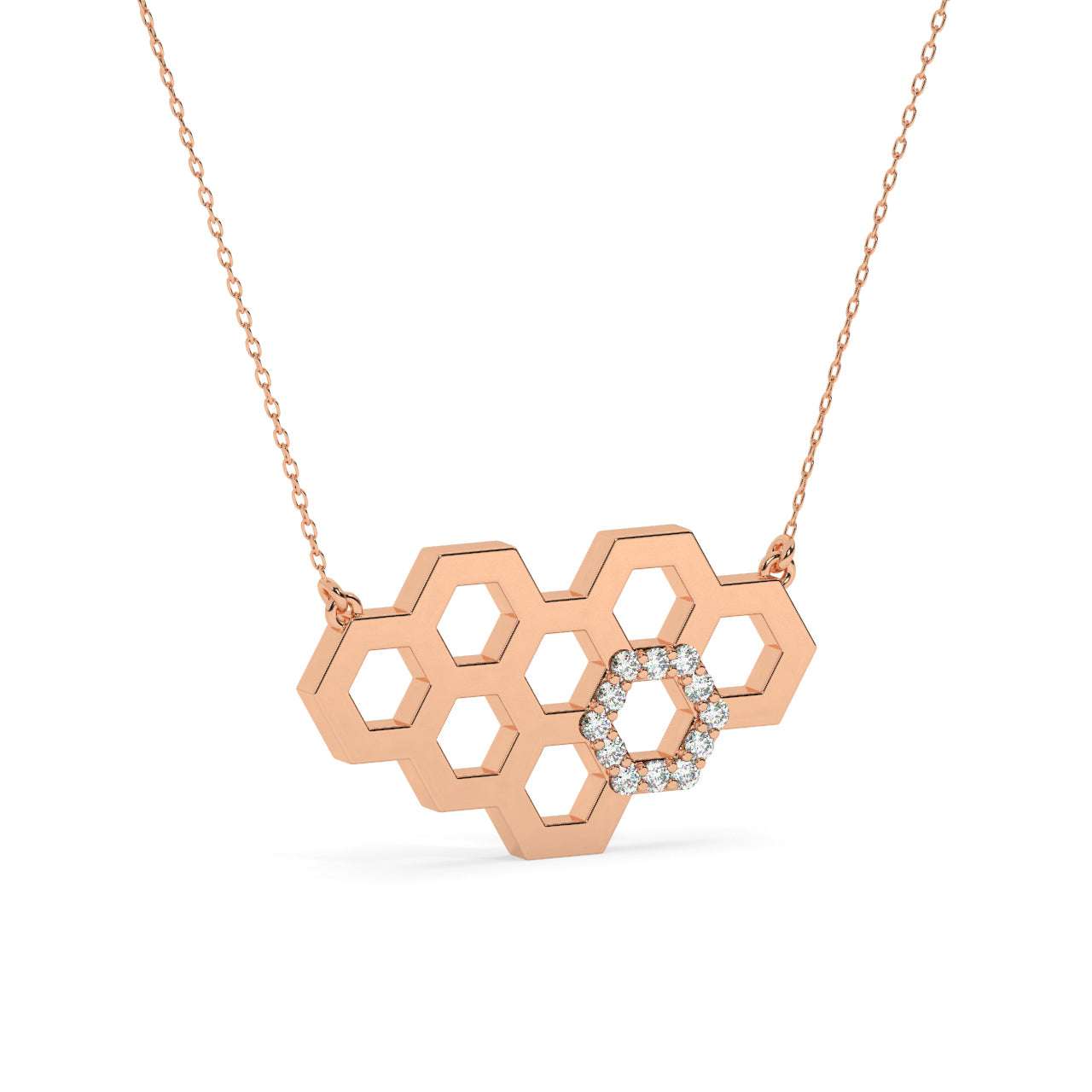 Honey Comb Diamond Necklace