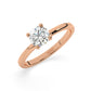 Solitaire Engagement Ring 0.50 Ct - 4 Prongs