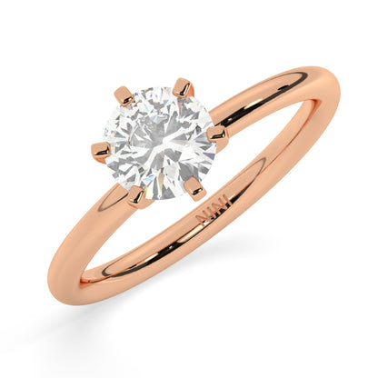 Solitaire Engagement Ring 1.00 Ct - 6 Prongs