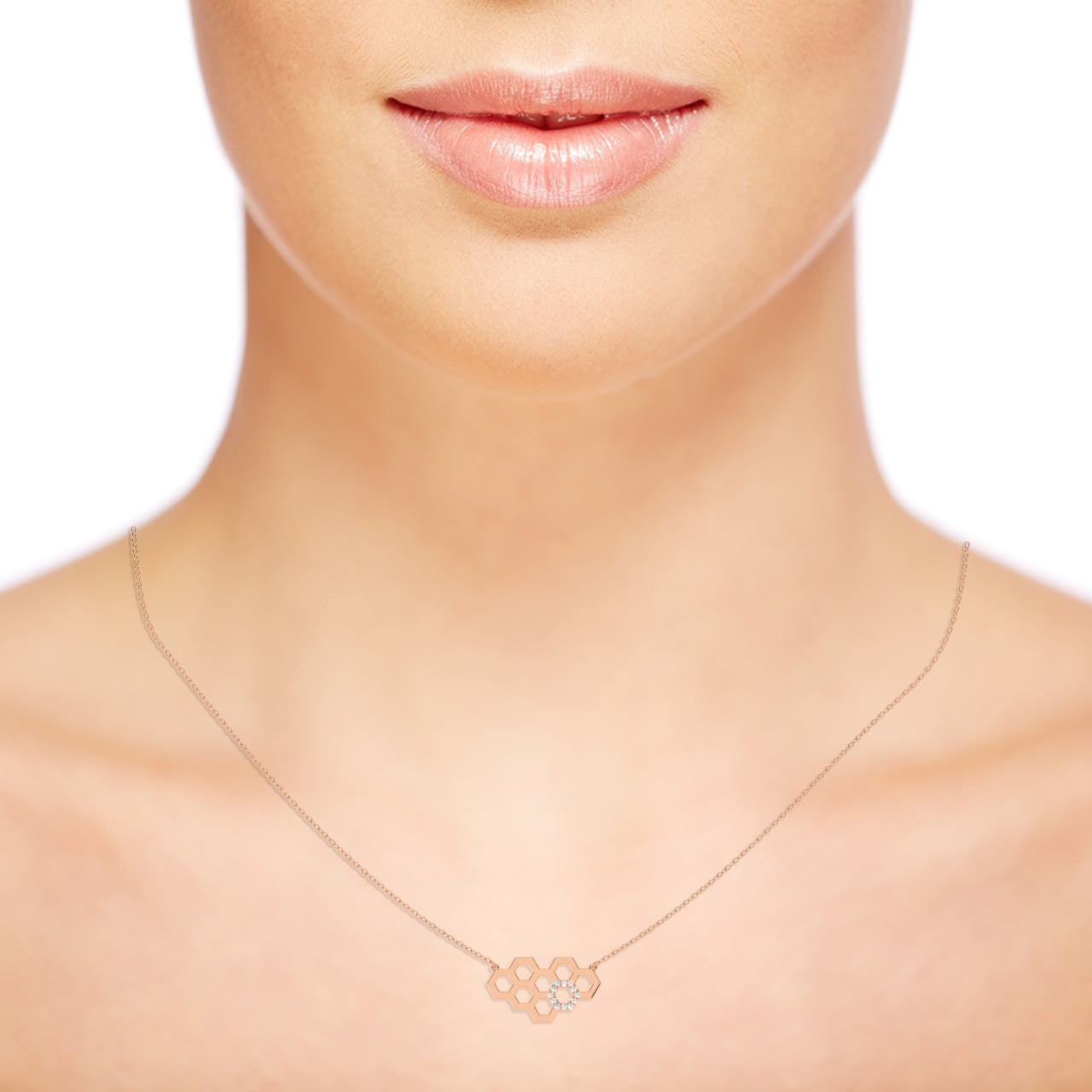 Honey Comb Diamond Necklace