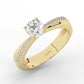 Asymmetric Engagement Ring - 0.50 Ct