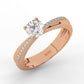 Asymmetric Engagement Ring - 0.50 Ct