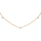 Three Flowers Diamond Necklace