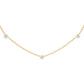 Three Flowers Diamond Necklace