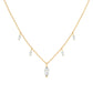 5 Marquise Diamond Drops Necklace