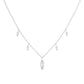 5 Marquise Diamond Drops Necklace
