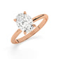 Solitaire Oval Diamond Engagement ring - 2.50 Ct