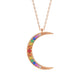 Moon Rainbow Gemstones Necklace