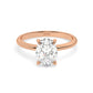Solitaire Oval Diamond Engagement ring - 2.50 Ct