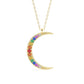 Moon Rainbow Gemstones Necklace
