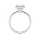 Solitaire Oval Diamond Engagement ring - 2.50 Ct Hidden Halo