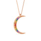 Moon Rainbow Gemstones Necklace
