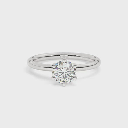 Solitaire Engagement Ring 1.00 Ct - 6 Prongs